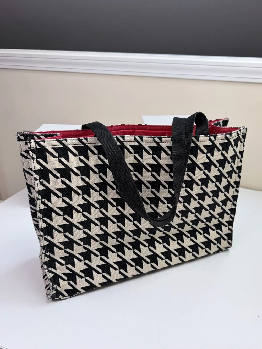 Rare Large Spartina 449 Houndstooth Print Tote Bag